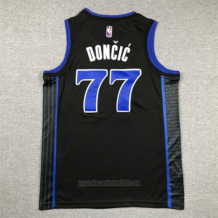 Camiseta Nino Dallas Mavericks Luka Doncic #77 Ciudad 2023-24 Azul